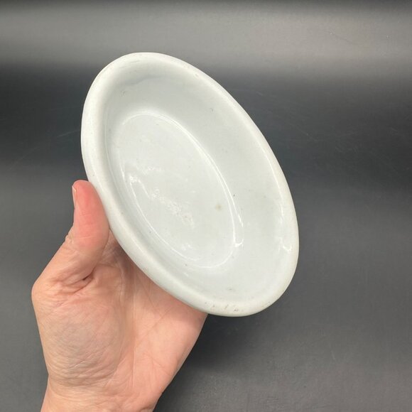 Vintage Soap Dish Royal Ironstone China Oval Wilkinson England White Retro As Is - Picture 11 of 14